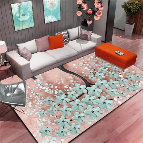 RUGMRZ Webteppich Teppich Lang Mädchen Zimmer Teppich rosa minimalistischen Stil Schlafzimmer Zubehör kann angepasst Werden Tisch Wohnzimmer 50X80CM