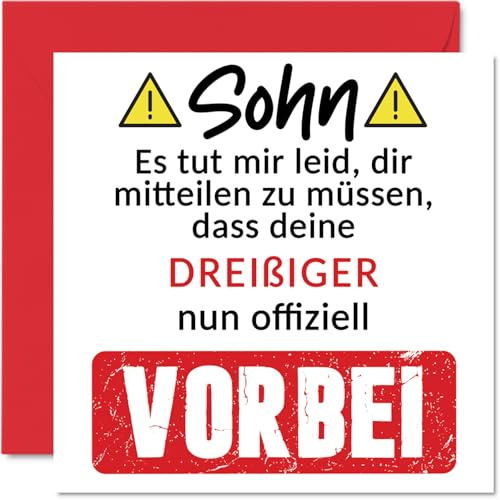 Stuff4 40. Geburtstagskarten Lustig für Sohn - Dreißiger Vorbei - Lustiger Vierzig Vierzigster Alles Gute Zum Karte Geburtstag Männer 145mm Scherzen Glückwunschkarten