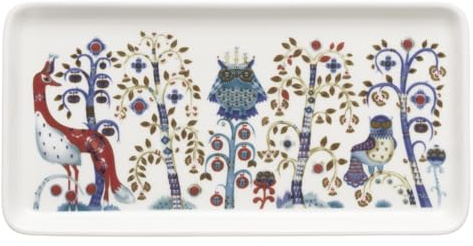 Iittala Taika Rechteckiger Teller in Weiß – aus Porzellan, Maße: Länge 24,3 cm, Breite 12,2 cm, Höhe 1,9 cm, 1070930