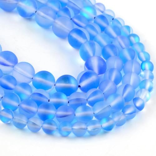 Natursteinperlen zur Schmuckherstellung, Achate, Tigeraugen, Jade, Rosenquarz, Jaspis, runde Perlen, DIY-Armband, 4–10 mm, blau, österreichischer Kristall, 4,0 mm, 90 Stück Perlen