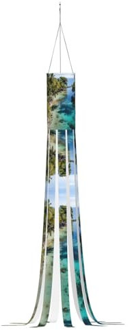Weißer Strand Halloween Geist Windsäcke fliegender Geist Zombie Yard Outdoor Dekor Requisite fließende Robe hängende Windtasche