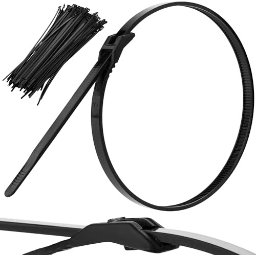 Boltza® in-Line Low Profile Cable Ties - Black 4.5mm x 280mm | Pack of 100 | Sleek and Reliable