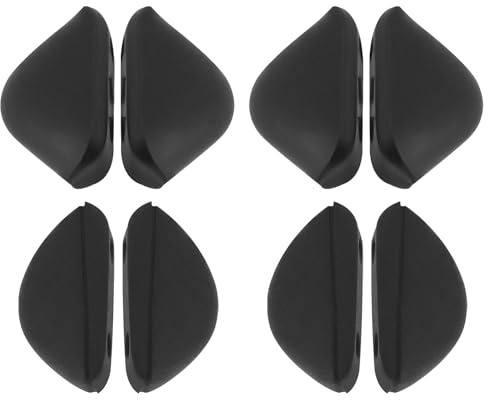 OTOTEC Lot de 4 Paires de Plaquettes Nasales en Silicone de 2 Types pour Lunettes de Soleil Compatible avec Oakley Compatible avec Crosslink Compatible avec Badman