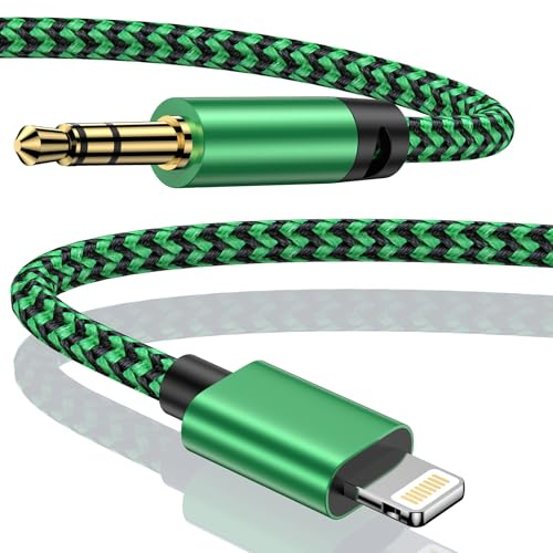 Auto AUX Kabel für iPhone 14,1M Aux iPhone Kabel Lightning auf Klinke | Lightning auf 3.5mm Audiokabel für i Pad/iPhone 13/12/11/Pro Max/Pro/X/XR/8 Plus,Auto Stereo/Kopfhörer/Lautsprecher