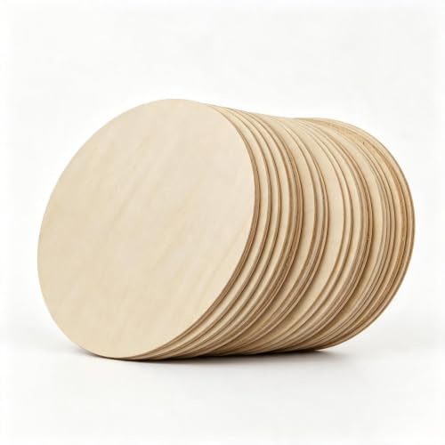 Runde Holzscheiben, 20 cm, unlackiert, zum Basteln, Malen, Heimdekoration, 20 Stück