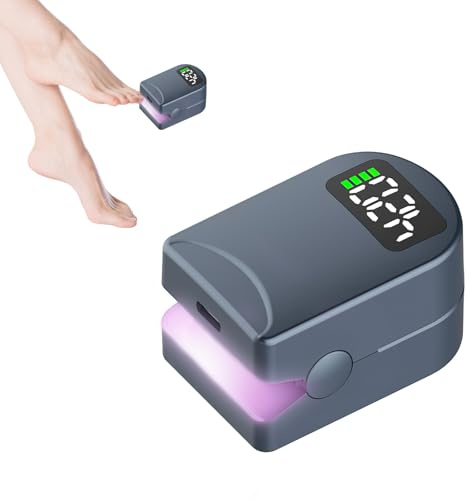 7mins Nagelpilz Laser Behandlungsgerät mit Zeitanzeige, Wiederaufladbares Nagelreinigungs Pflegegerät, nagelpilz behandlung schnell intensiv, Nagelpilz Behandlungs Gerät für Finger und Fußnägel