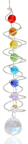 Duronge - Atrapa sol, cristal, colgante de cristal, decoración con sensor de suspensión, para ventana, dormitorio, jardín, Navidad, día de fiesta