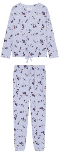 Women'secret Lång pyjamas Snoopy Wild Red Collection Pyjama, blå, S för kvinnor
