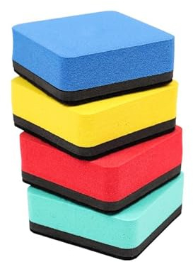 4er Set Magnetischer Whiteboard Eraser, Whiteboard Gummi, für Büro, Schule, Klassenzimmer, Heimgebrauch