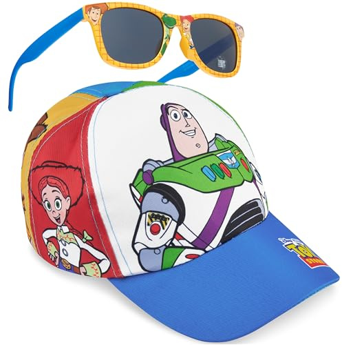 Disney Toy Story | Sonic The Hedgehog pojkar basebollkeps solglasögonset, justerbar barnhatt UV400 nyanser, Holiday Essentials, Multi Toy Story, one size