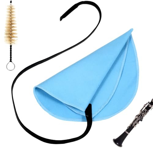 Clarinet Cleaning Kit, Saxophone Cleaning Kit, Clarinet Cleaning Cloth & Swab Suitable Clarinets, Clean Cloth and Mouthpiece Brush Can Effectively Clean Dirt