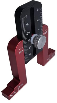 Höhenmessgerät aus Aluminium mit Feinmechanik für Oberfräsen, Höhenmesser, Aluminium-Werkstatt-Messwerkzeug