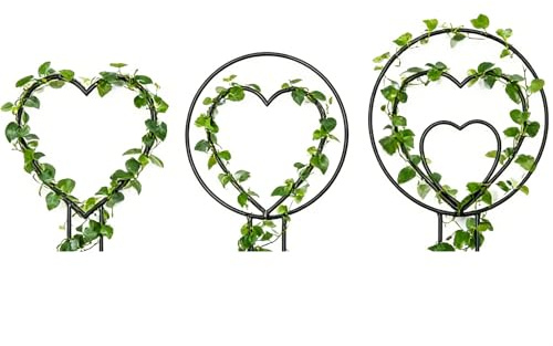 YRTUOP Enrejado de Jardín | 3 Piezas Estructura Decorativa,Estructura para Plantas Escaladoras,para Hogar Jardin Interior Exterior Facil Montaje Ocasiones Especiales Vegetales Flores
