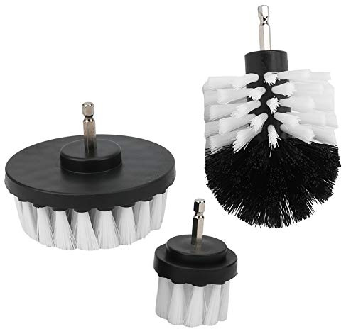aqxreight Juego de Cepillos para Taladro, Kit de Fregado Eléctrico, 3 Cepillos de Nailon para Bañera, Azulejos, Inodoro, Ducha, Lechada, Pisos, Alfombras, Accesorios de Taladro Eléctrico para