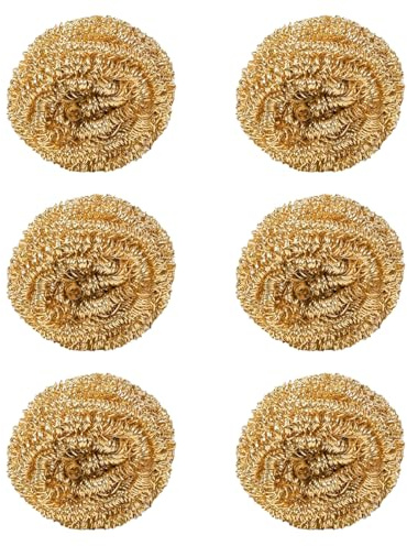 Esponja de cobre sin arañazos, 6 unidades, esponja antibacteriana para limpieza sin arañazos, para acero inoxidable, cerámica, vidrio, vitrocerámica y más, duradera e higiénica, universal para cocina