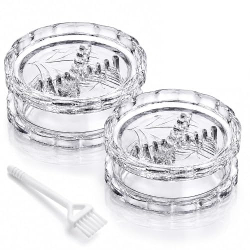 2 Pcs Hachoir À Ail de Cuisine, Twister D'ail Manuel Garlic Hachoir & Masher, Presse-ail Broyeur À Gingembre Transparent Multifonctions Pour Oignon, Herbes, Piment et Noix