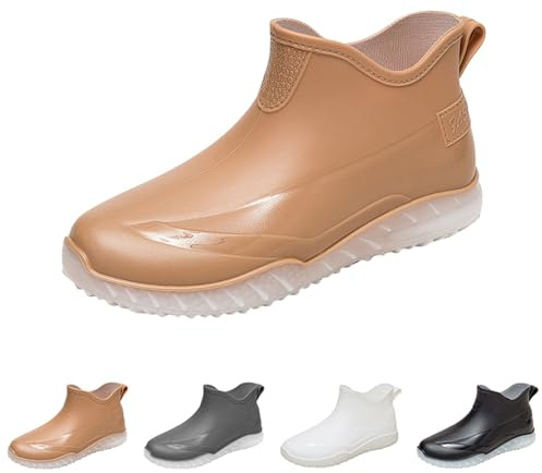 Generiska gummistövlar för män korta vattentäta trädgårdsskor män unisex fritidssko regnskor kort skaft gummiskor unisex regngummistövlar basic fiskestövlar