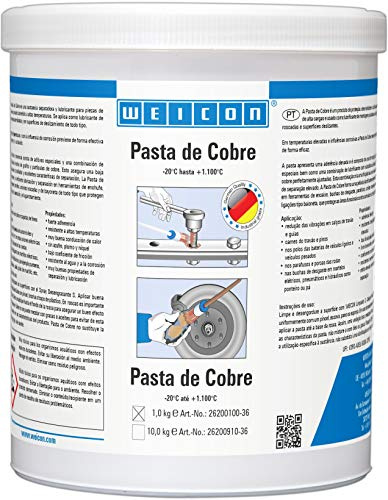 WEICON Pasta de Cobre | 1 kg | Protector, Separador y lubricante para Altas temperaturas