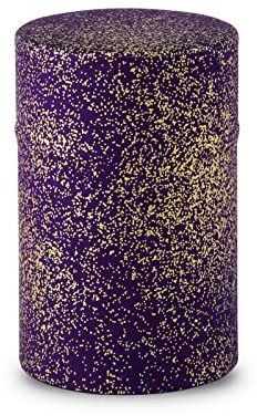NOREN Tarro de té japonés (papel Yuzen Washi), tamaño de 3.5 onzas, fabricado en Japón, incluye tapa interior hermética a prueba de humedad/tarro de cocina para hojas sueltas, café, té, especias y más
