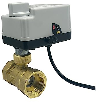 SHYISY Elektrische Kugelhähne 1/2 3/4 1 2 Zweiwege-Motorkugelhahn mit manuellem Schalter 220V 12V 24V Messing elektrischer Kugelhahn 3-Draht 2-Punkt-Steuerung (Size : 1, Color : 220VAC)