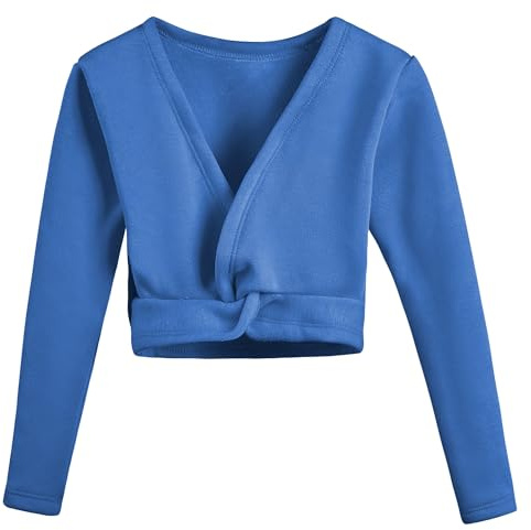 JMORCO Scaldacuore Danza Top Avvolgente for Balletto for Ragazze Maglione da Ballo a Maniche Lunghe for Bambini, Interno in Velluto(YW824-05,140)