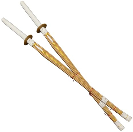 HJHUUA (80 cm,100 cm,120 cm) Spada da Samurai in bambù Naturale,Spade in Legno per Pratica Kendo,Katana in Legno Giapponese Fatta a Mano per Allenamento,Regali,Cosplay -1 pz/2 pz