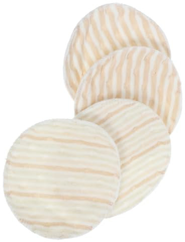 BESTonZON 4stücke Waschbare Stilleinlagen Aus Baumwolle Wiederverwendbare Brustkissen Für Frauen Saugfähige Stillpads Mit Überlaufschutz Leicht Zu Tragen