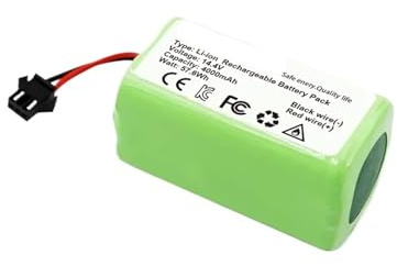 Compatible con baterías, compatible con Conga, 1090, 990, 950, Cecotec, batería de iones de litio de 14,4 V y 4,0 Ah, compatible con Ecovacs, compatible con Deebot, DN621, 601/605, Eufy RoboVac 35C, c