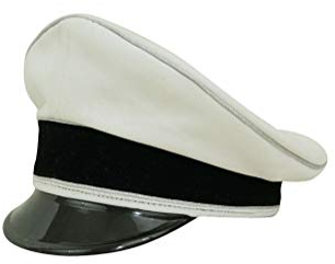 Militaryharbor WW2 German Allgemeine Elite General officer white cotton Visor cap-59