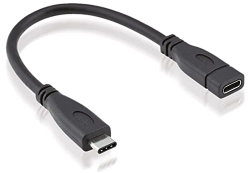 ROLINE USB 3.2 Gen 2 Typ C Kabelverlängerung, C-C, ST/BU, schwarz, 0,15 m