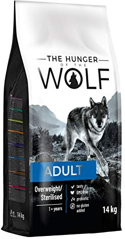 The Hunger of the Wolf Hundefutter für ausgewachsene übergewichtige oder sterilisierte Hunde aller Rassen, Trockenfutter mit Huhn Light Formula - 14 kg