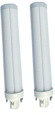 Ampoule LED Gx24Q 4 broches 12 W PL Retrofit 4000 K lumière du jour équivalente GX24q-3 26 W CFL fluorescente à encastrer pour liseuse ou bureau 360 ° sans UV, 2 Pack, Remove/Bypass Ballast