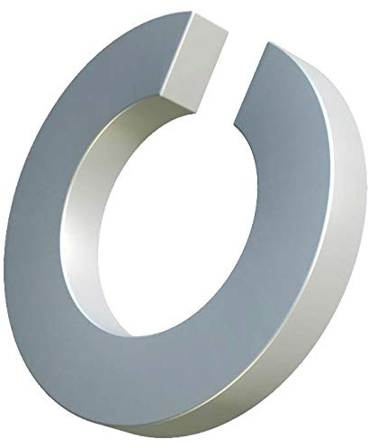 Federscheiben M4 Spaltring, Stahl verzinkt Helix Lock Unterlegscheibe Vierkantquerschnitt Einzelspule Dichtring für Bolzen/Schrauben 4mm DIN 127 (50 Stück)