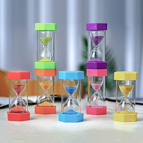 sanduhren Set für Kinder 1,3,5,10,15,30,45,60,min,Sanduhr deko - 8 Farben Mode Bunte