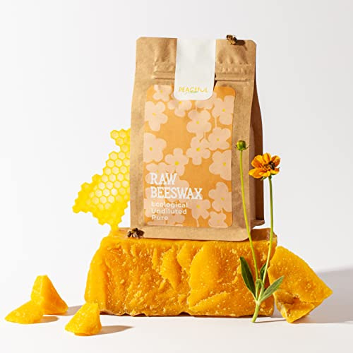 Pure Natural Beeswax Nuggets from Small Rural Bee Farm – Raw Organic Unrefined Unprocessed Filtered; Great for Candle Wax and Bees Wax Melts, Polish for Wood, Beeswax for Wraps and Cosmetics (500g)
