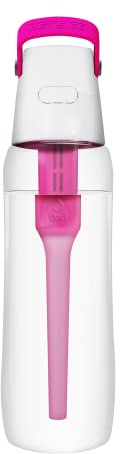 Dafi Gourde Filtrante SOLID, 1 Filtre à Charbon Actif, Rose 0,7 L - Sans BPA Bouteille d'eau, Filtre le Chlore et autres contaminants - Gourde Sport, Gourde Paille, Bouteille d'eau de Sport