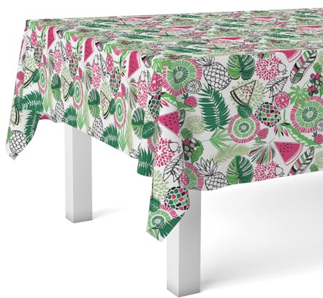 Martina Home Tovaglia in tela cerata Juicy, 180 x 140 cm, colore: verde