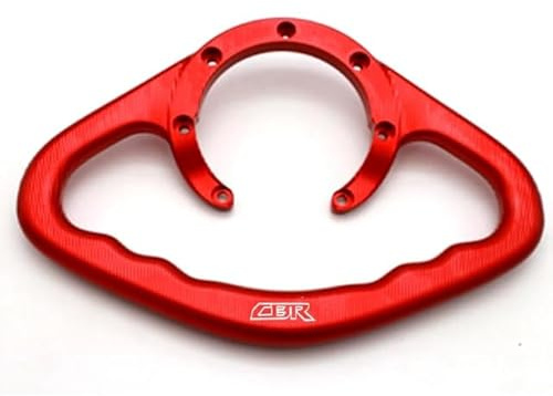 Mango de depósito de combustible para motocicleta, barra de agarre del pasajero, agarre de mano para H-onda CBR600RR CBR1000RR F4I CBR900RR CBR954RR CB1000R VTR (rojo)