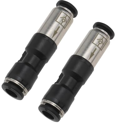 The Lord of the Tools 2 Stück 6 Mm Schnellstecker-Typ Einweg-Rückschlagventil Durchfluss Pneumatisches Rückschlagventil Luftkomprimierte Rückschlagventilanschlüsse