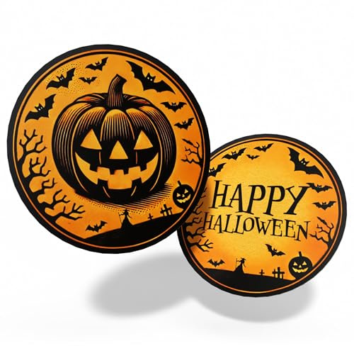 Creatastic - Halloween Deko innen, Bierdeckel Pappe 30 Stück, Untersetzer Gläser, beidseitig gestaltet, Dekoration für eine gruselig schöne Party