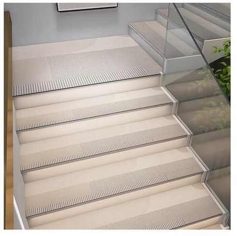 WJLYDM Stufenmatten Minimalist Line Stair Step Mat Household Solid Wood Ladder Soundproof Floor Mats Non-Slip Full Floor Rug Step Decorative Carpet FüR Treppen(GU754-X,Customized consultat)