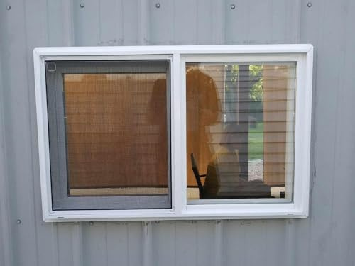 Finestra extra larga per cantina, bagno, cucina e garage, finestra scorrevole orizzontale con vetro e serratura L 120 x 30 cm
