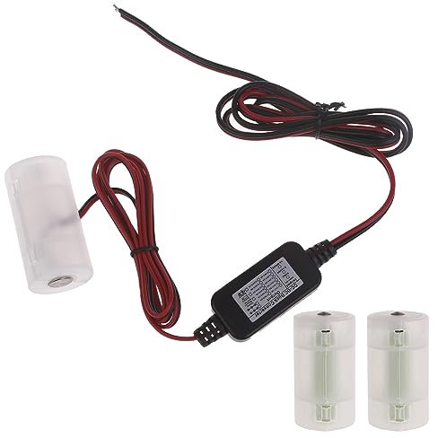 MEAKTSMI C Batterie alcaline Câble d'alimentation 2 broches Remplace 3 piles 1 5 V. Câble d'élimination de la batterie pour lumière LED