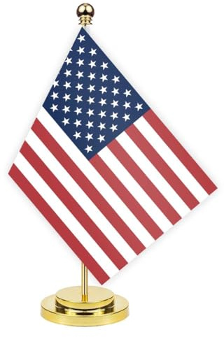 USA Schreibtisch Flagge, 30cm großes kleines AmerikanerAmerikaner Banner im Freien, winziges Drucken Dekor für Büro Home Tisch desk U.S.A