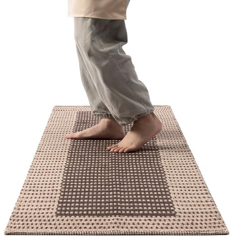 HOMELEVEL Küchenteppich waschbar rutschfest - Küchenläufer 60x180cm - Beige