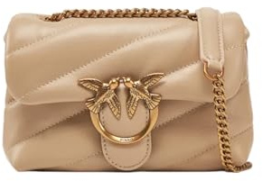Pinko Donna Borsa A Tracolla 100040A0F2 Pelle Beige Taglia Unica