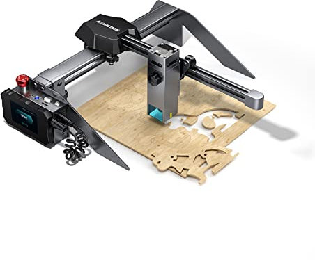 ATOMSTACK P9 M50 Laser Graviermaschine 50W, Tragbarer DIY Lasergravierer Schneidemaschine,10W Laserleistung, 0,08 * 0,06 mm Kompressionsstelle, Schneider Gravur für Metall Holz, Offline-Gravur