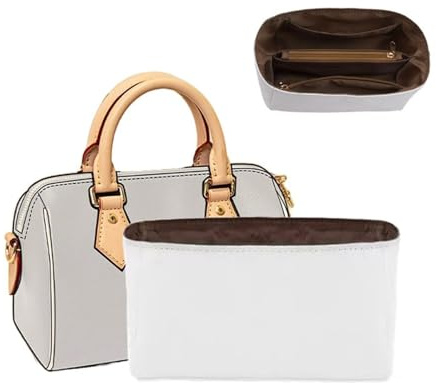 GBZHMCASE Einstecktaschen-Organizer for LV Speedy 20 25 30 35 Handtasche, Innentaschen-Organizer, Reiseaufbewahrung, tragbare Kosmetiktasche(for Speedy-20)