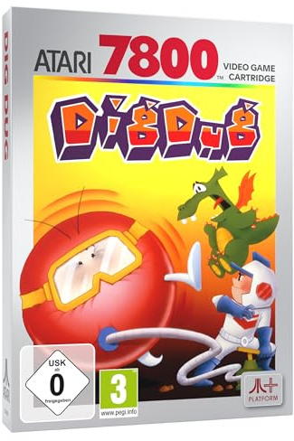DIG DUG (compatible with Atari 2600+, Atari 7800+ and Atari 7800 video game systems)