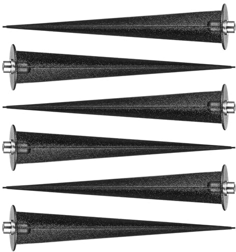 OUNONA Picchetti di Plastica per Luci da Giardino 16Cm Viti M5 Set da 6 Pezzi per Faretti Solari da Esterno Accessori per Luci da Percorso Adatti a Proiettori e Torce Solari